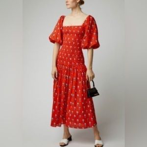 NWT Rhode Harper Dress in Red Size Small